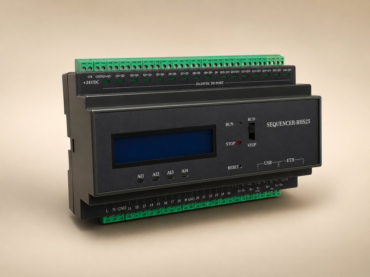 AI-powered PLC controller and electronic systems designed by Orient AI for industrial automation in Oman